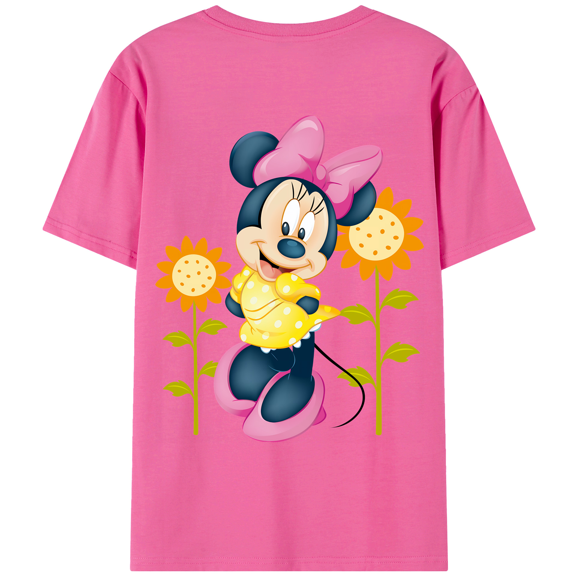 （画像用） ミッキーマウス Mickey Mouse レディース半袖Tシャツ(バックプリント)